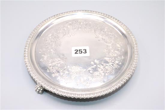 Silver card tray